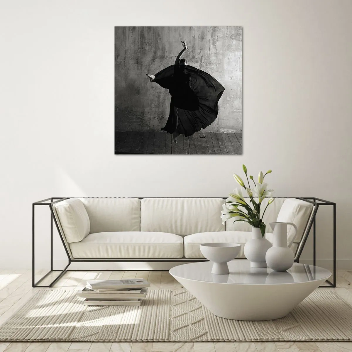 Tablou pe sticlă - Un pas pasional - 60x60 cm