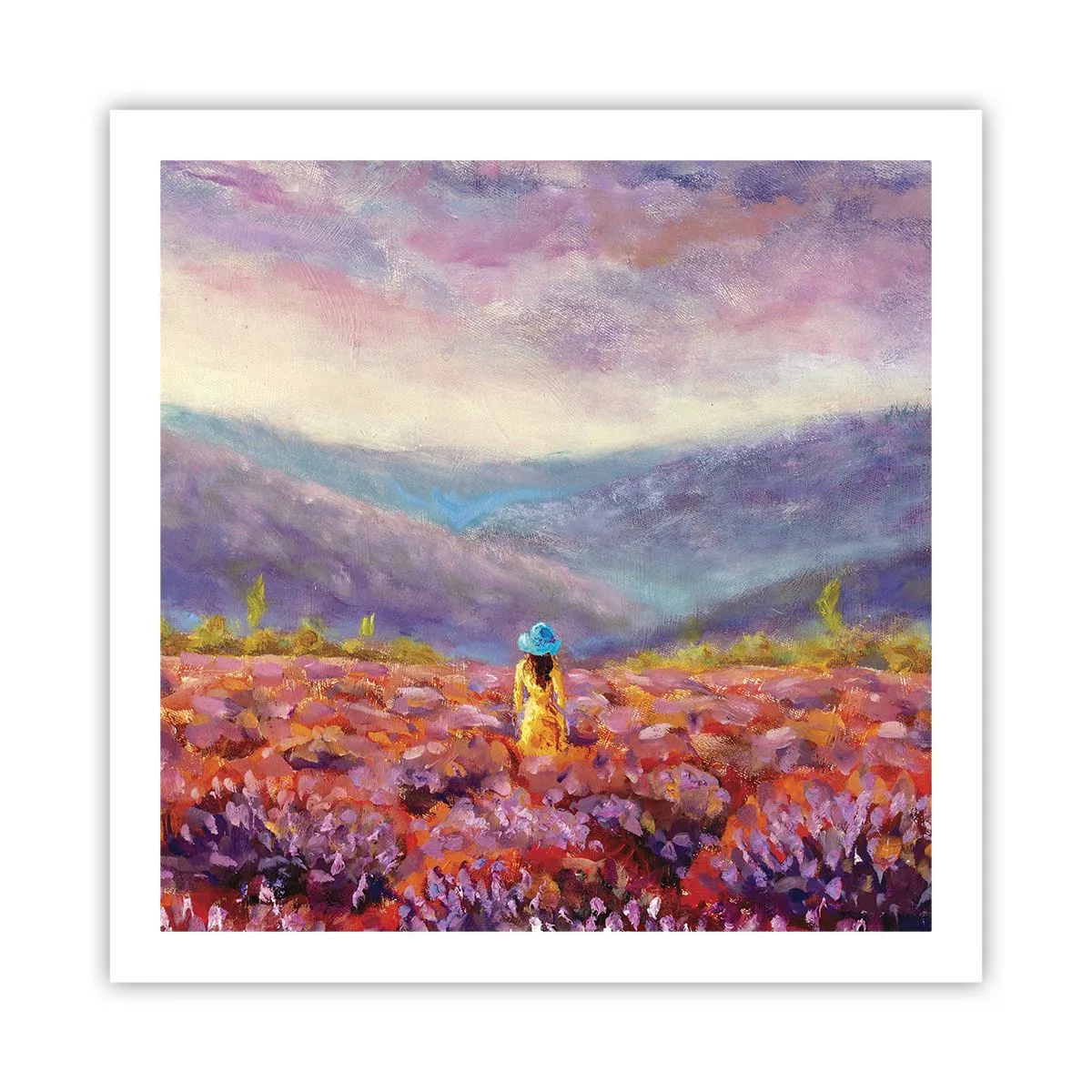 Poster - Într-o lume de lavandă - 60x60 cm