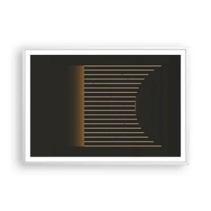 Poster în ramă albă - Explorați întunericul - 100x70 cm