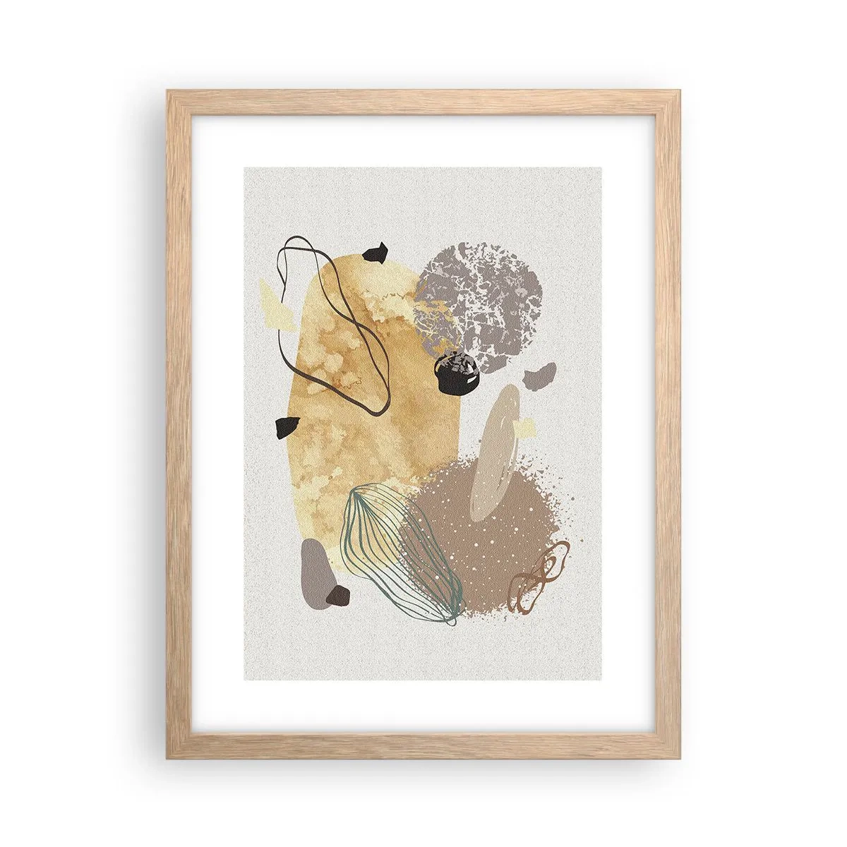 Poster în ramă de stejar deschis - Fluiditatea aplicată - 30x40 cm