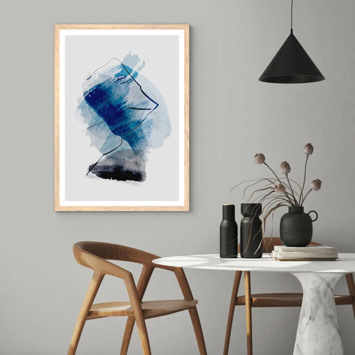 Poster în ramă de stejar deschis - Iceberg - 70x100 cm