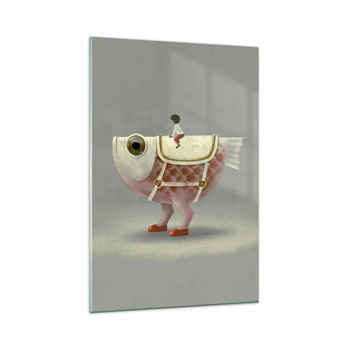 Tablou pe sticlă - Călărețul Pescărel - 80x120 cm