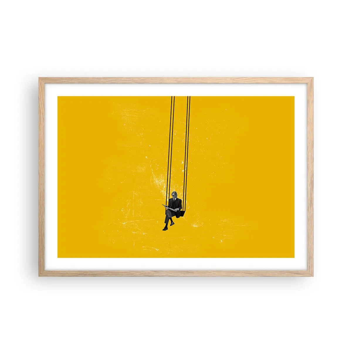 Poster în ramă de stejar deschis - O zi ca oricare alta - 70x50 cm