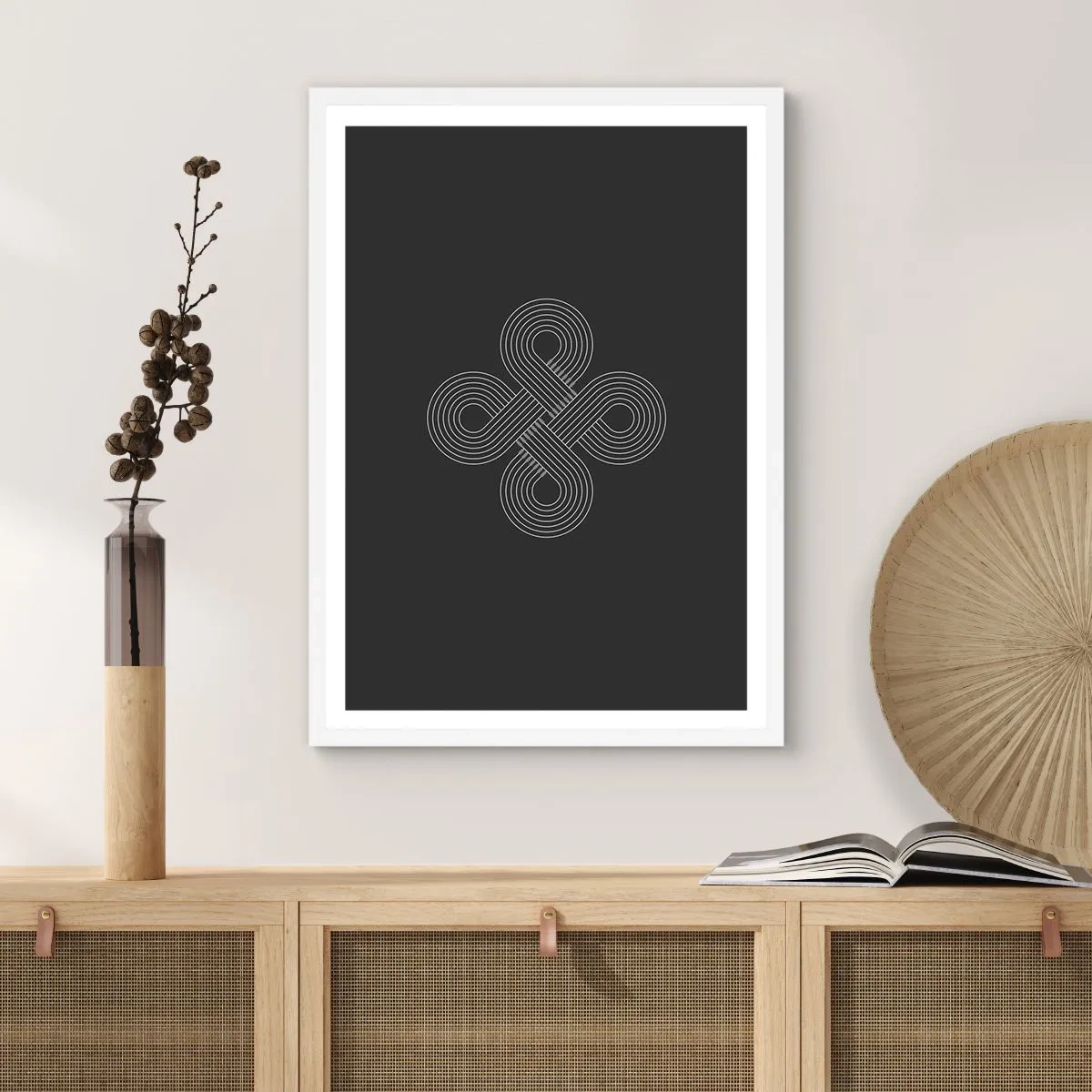 Poster în ramă albă - În spirit celtic - 50x70 cm