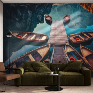 Tapet Premium Canvas - Așteptând în port - Peisaj, Lac, Tirolul - 350x256 cm