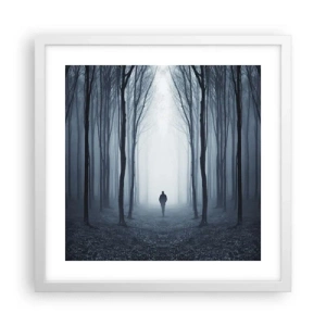 Poster în ramă albă - Și totul este simplu și clar - 40x40 cm
