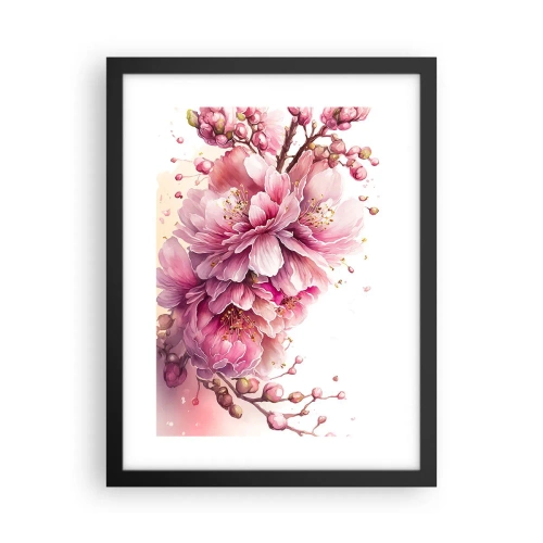 Poster în ramă neagră - Flori de cireș - 30x40 cm