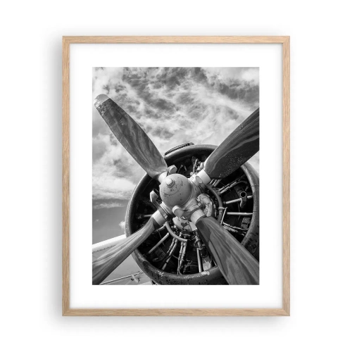 Poster în ramă de stejar deschis - Cuceritorul cerului - 40x50 cm