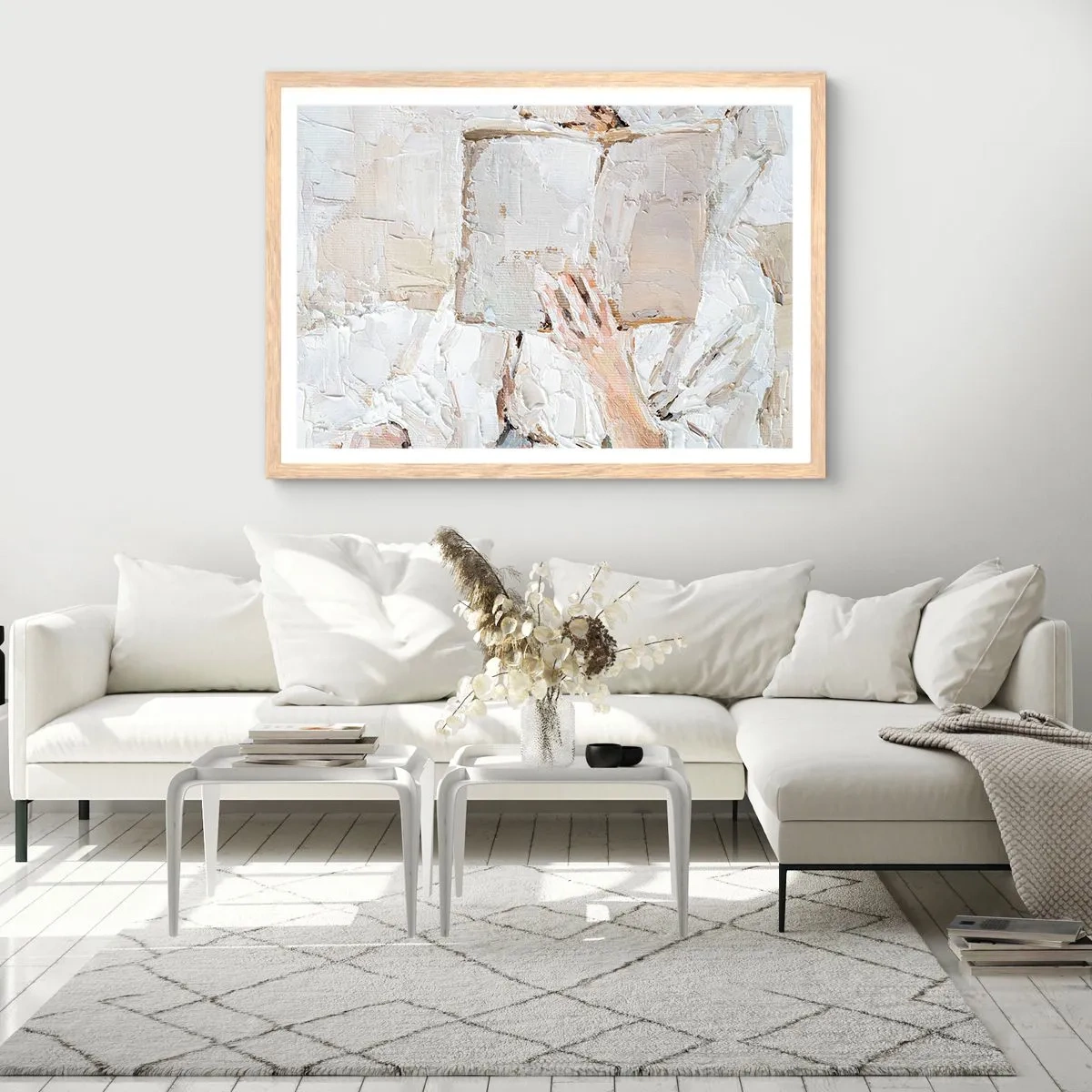 Poster în ramă de stejar deschis - Într-o altă lume - 70x50 cm