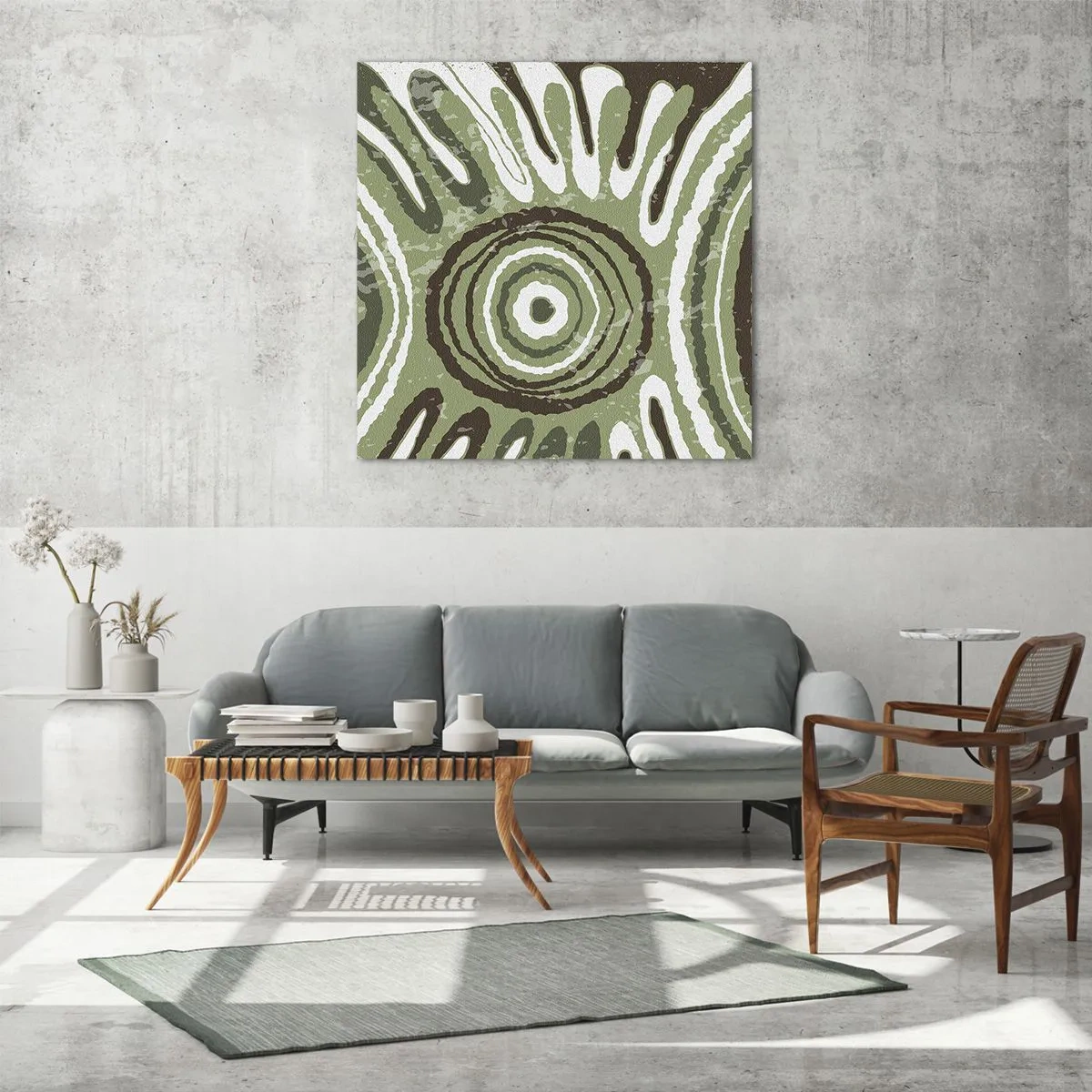 Tablou pe sticlă - Explozie de emoții - 70x70 cm