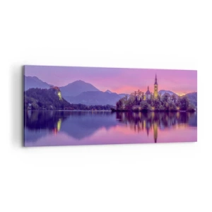 Tablou pe pânză - Insulă de basm la apus  - 100x40 cm