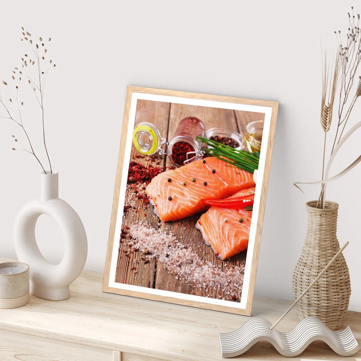 Poster în ramă de stejar deschis - O aventură norvegiană în bucătărie - 30x40 cm