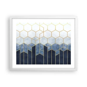 Poster în ramă albă - Compoziție în ritm sincopat - 50x40 cm