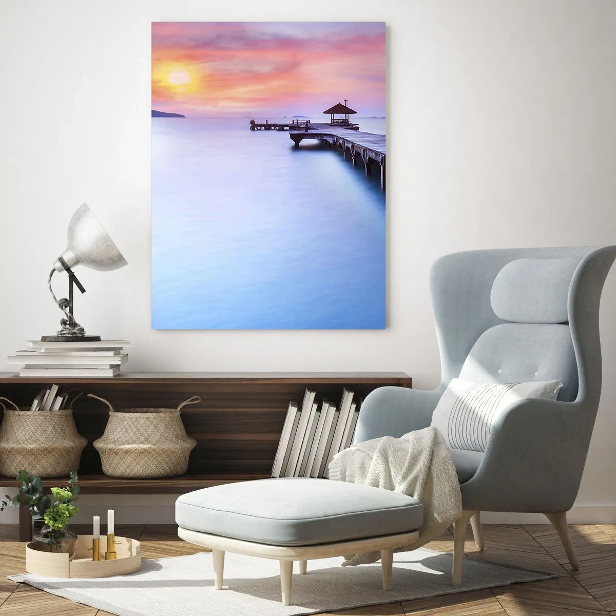 Tablou pe sticlă - Mare de liniște până la orizont - 50x70 cm