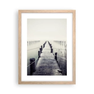 Poster în ramă de stejar deschis - Scufundă-te în pace - 30x40 cm