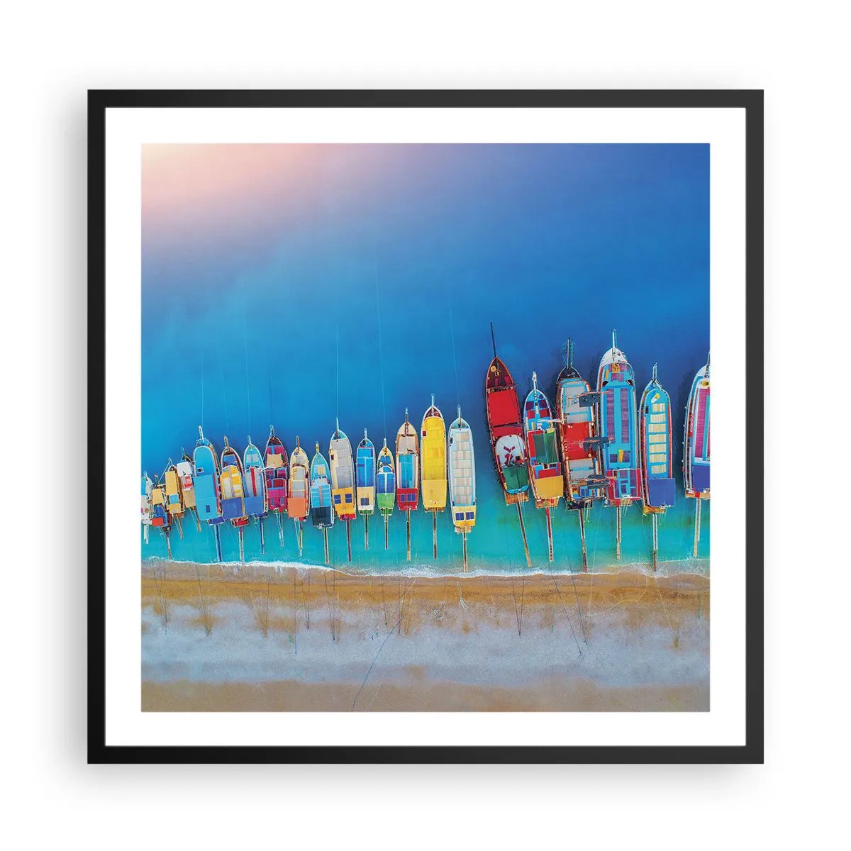 Poster în ramă neagră - Din perspectiva unei păsări - 60x60 cm