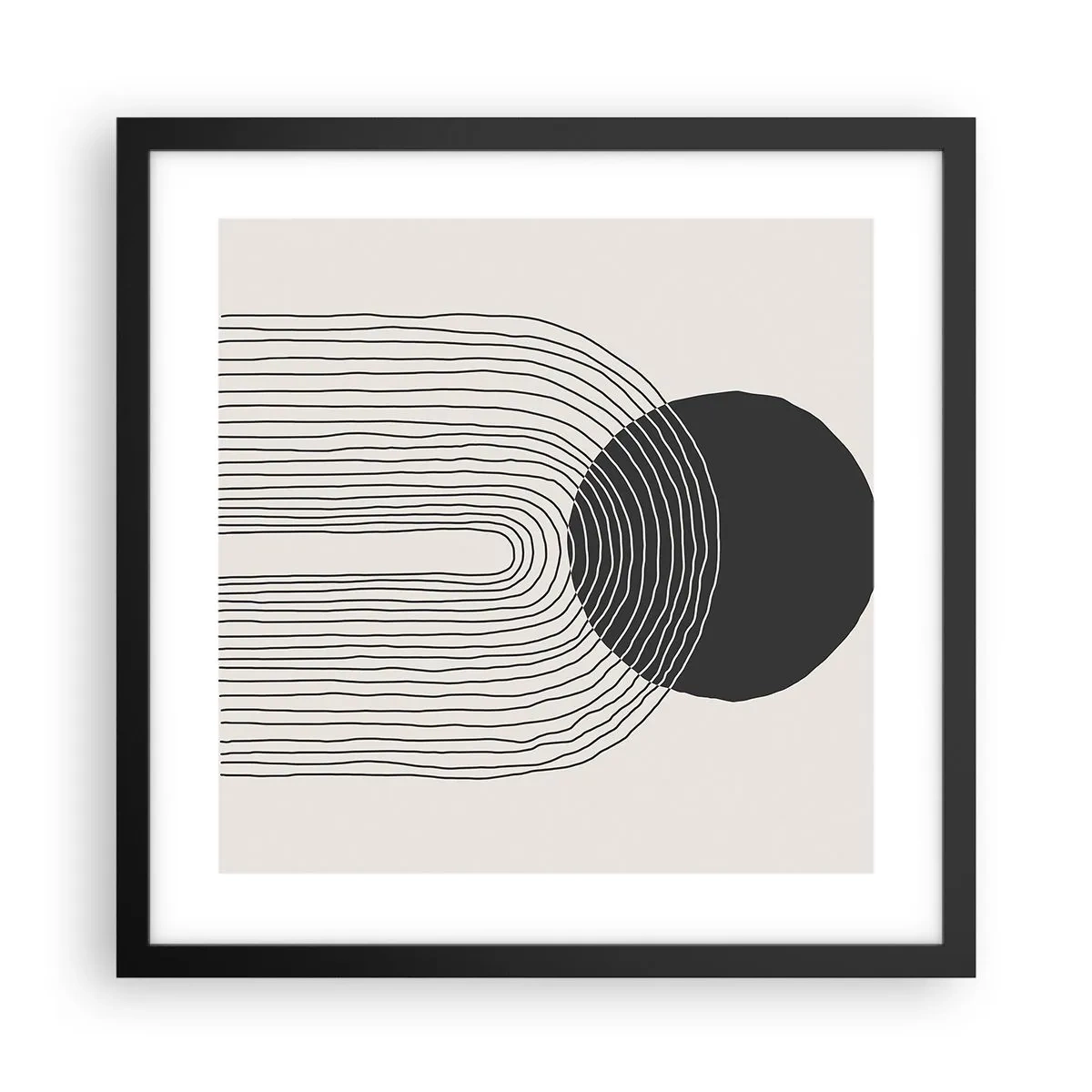 Poster în ramă neagră - Tremurând și încrezător - 40x40 cm