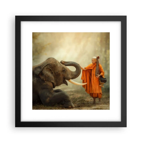 Poster în ramă neagră - Întâlnire în călătorie - 30x30 cm