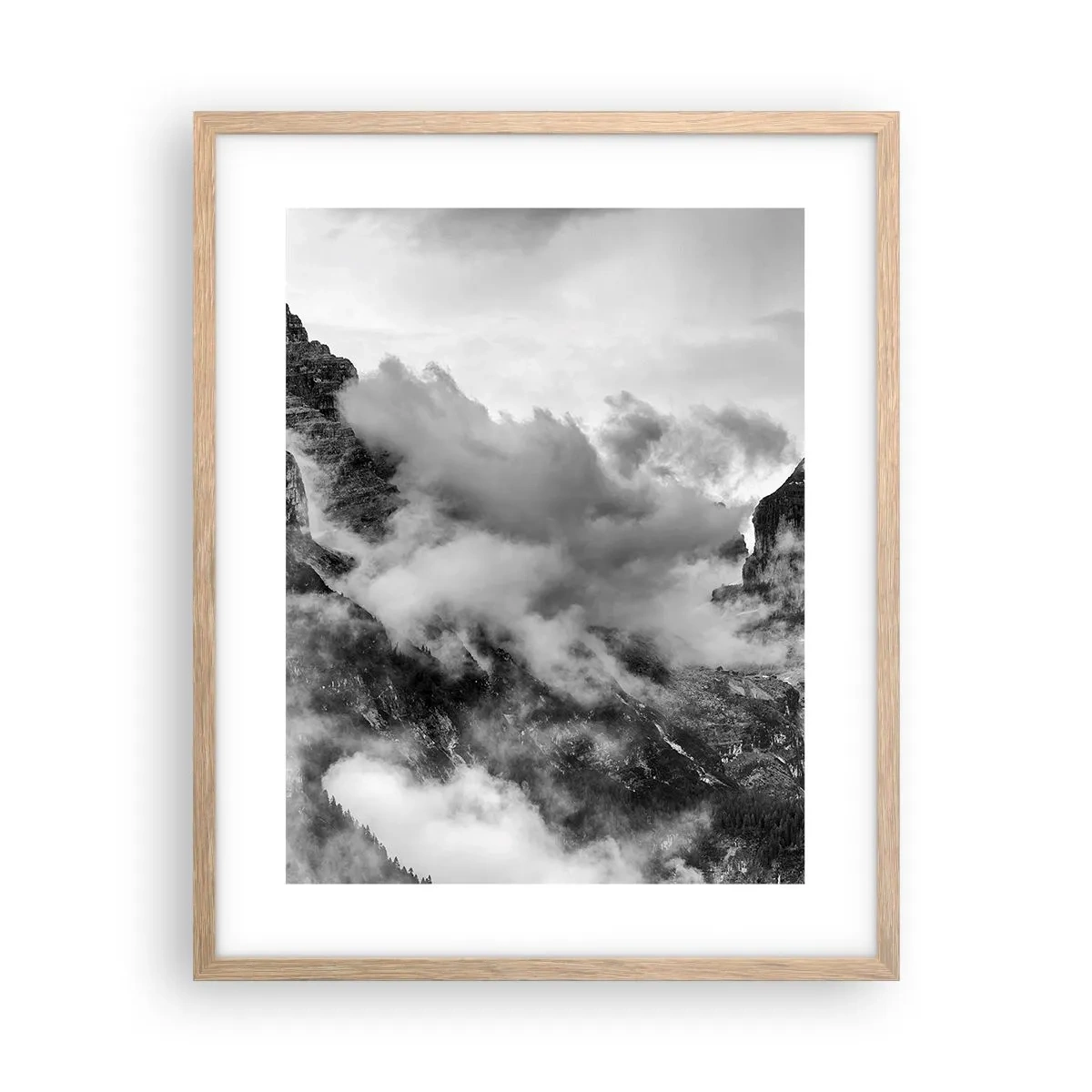 Poster în ramă de stejar deschis - Frumoase și crude - 40x50 cm
