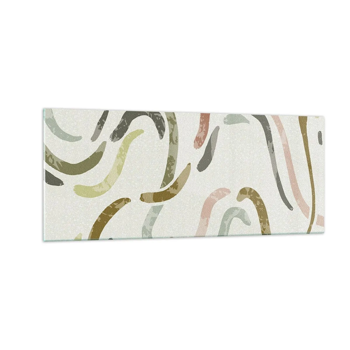 Tablou pe sticlă - Dansul vesel al abstracției - 100x40 cm