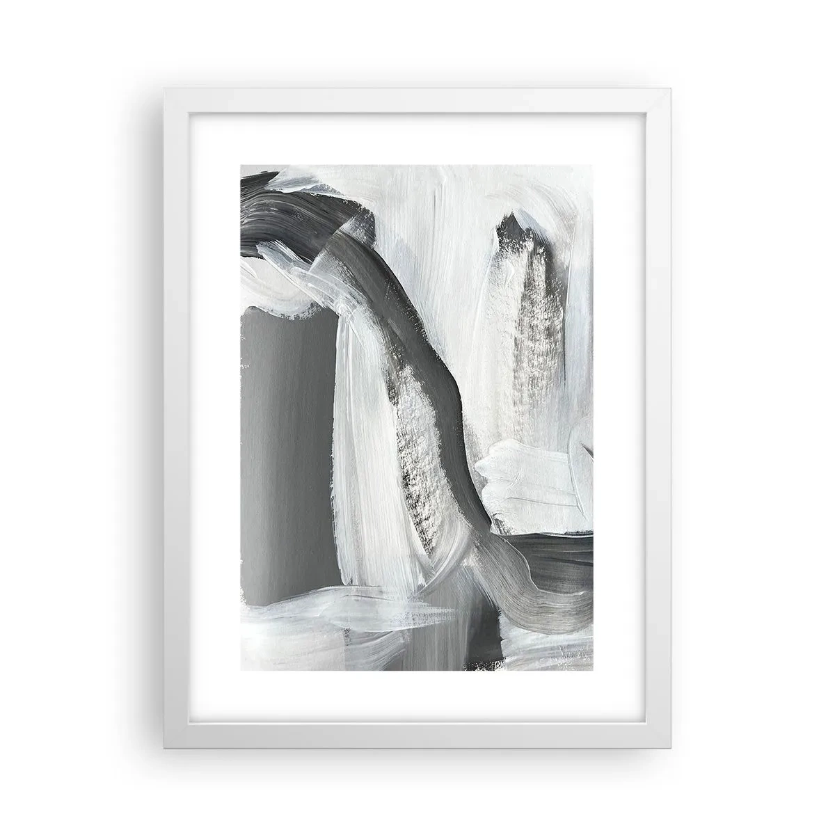 Poster în ramă albă - Cu o mișcare decisivă - 30x40 cm
