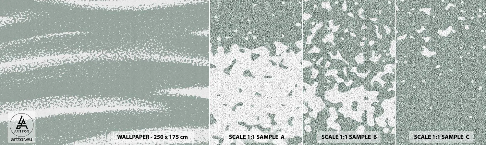 Mostră tapet autocolant Deluxe Sticker - Abstracție în stil de iarnă - Abstracția, Luminos, Minimalism - 100x30 cm