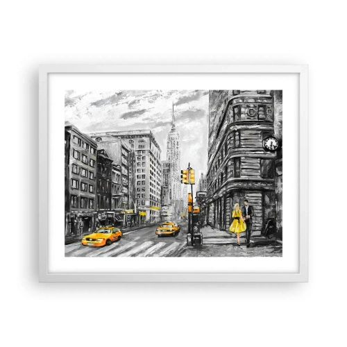 Poster în ramă albă - O poveste din New York - 50x40 cm