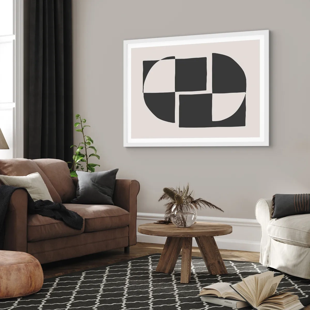 Poster în ramă albă - Antiteză - sinteză - 50x40 cm