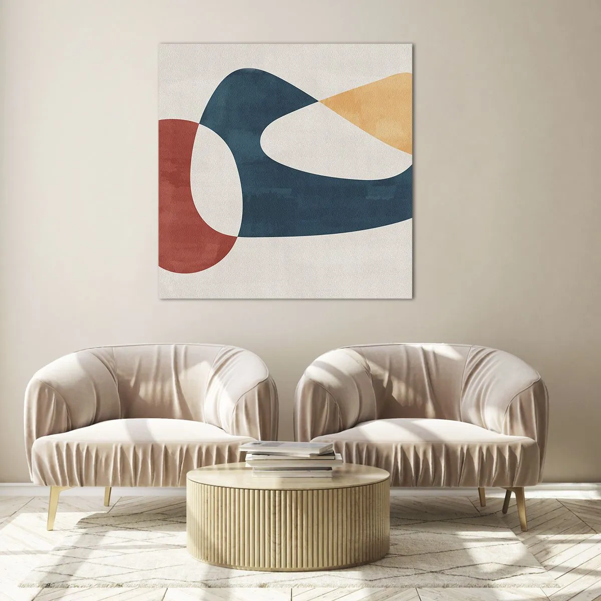 Tablou pe sticlă - Influențe și metamorfoze - 70x70 cm