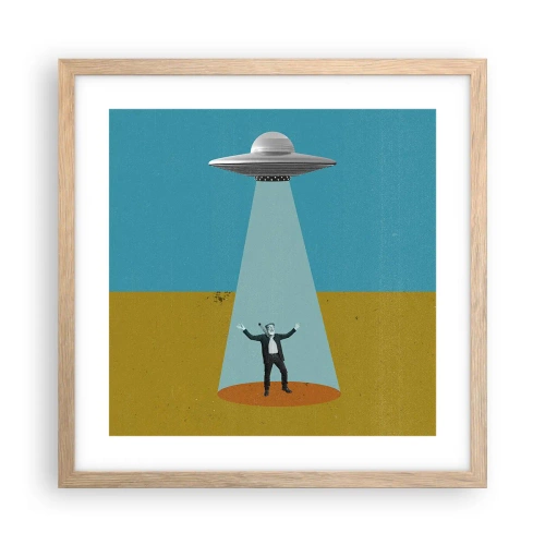 Poster în ramă de stejar deschis - Întâlnire de gradul III - 40x40 cm