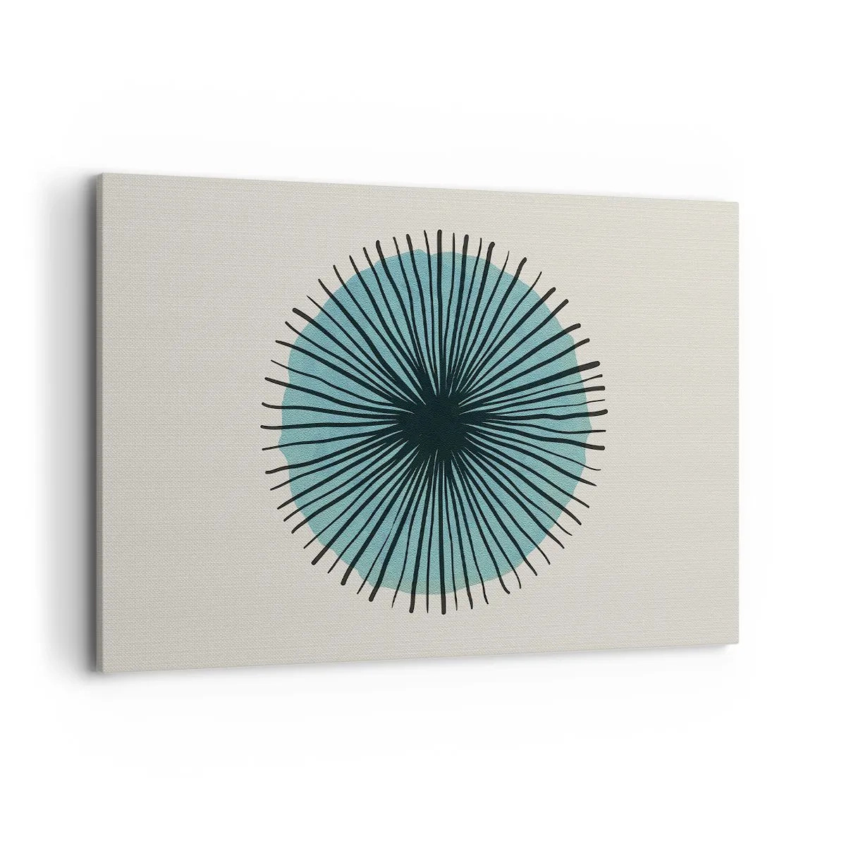 Tablou pe pânză - Radiant pe albastru - 120x80 cm