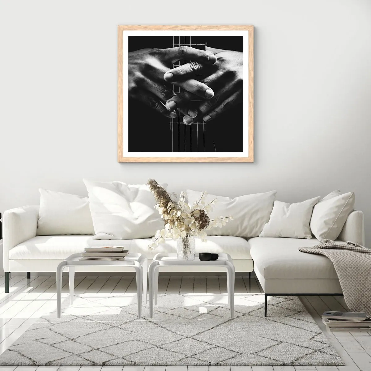 Poster în ramă de stejar deschis - Rugăciunea artistului - 30x30 cm