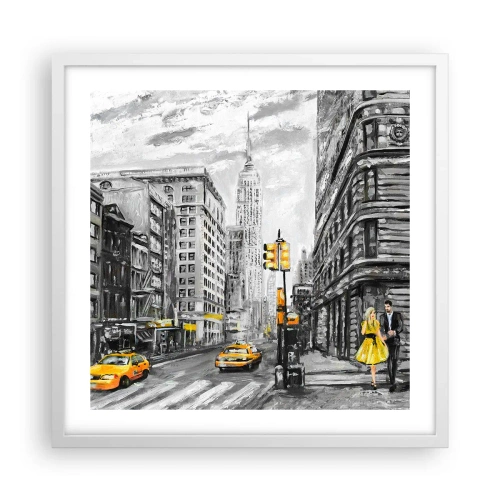 Poster în ramă albă - O poveste din New York - 50x50 cm