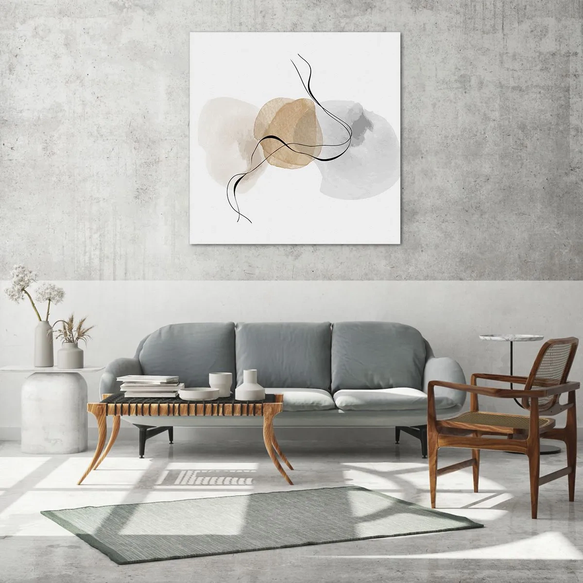 Tablou pe sticlă - Mărgele de aer - 60x60 cm