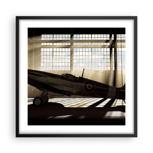 Poster în ramă neagră - Odihna războinicului - 50x50 cm