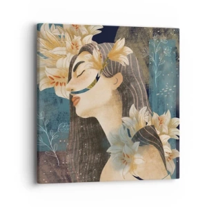 Tablou pe pânză - Povestea prințesei cu crini - 40x40 cm