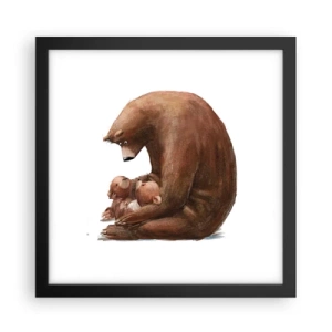 Poster în ramă neagră - Vise plăcute, copii - 30x30 cm