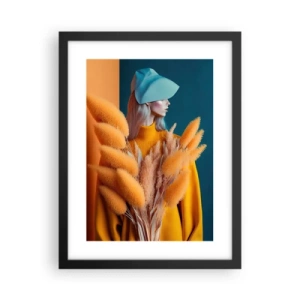 Poster în ramă neagră - Portret pufos - 30x40 cm