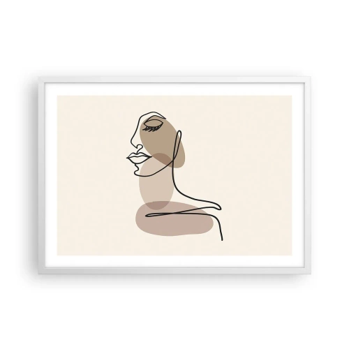 Poster în ramă albă - O anumită linie de frumusețe - 70x50 cm