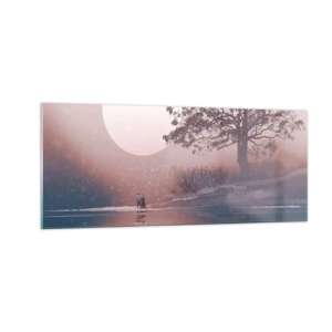 Tablou pe sticlă - Minuni nocturne - 100x40 cm