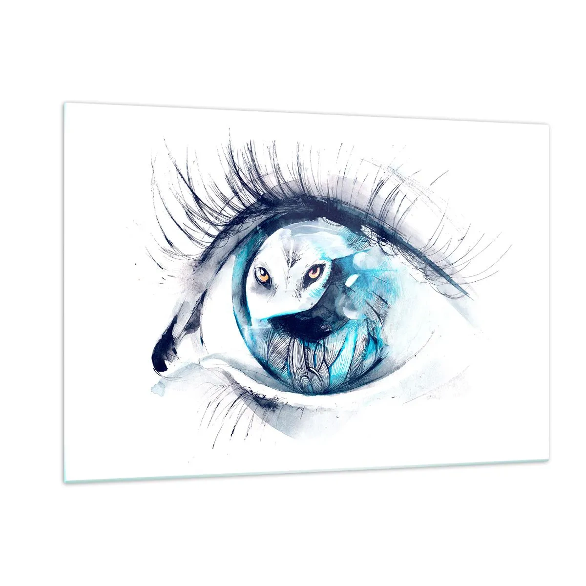 Tablou pe sticlă - Ochi în ochi cu sălbăticia - 120x80 cm