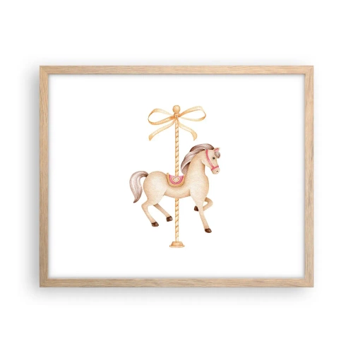 Poster în ramă de stejar deschis - Într-un trap grațios - 50x40 cm