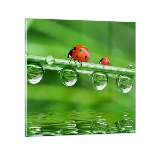 Tablou pe sticlă - Pe drum toată vara - 40x40 cm