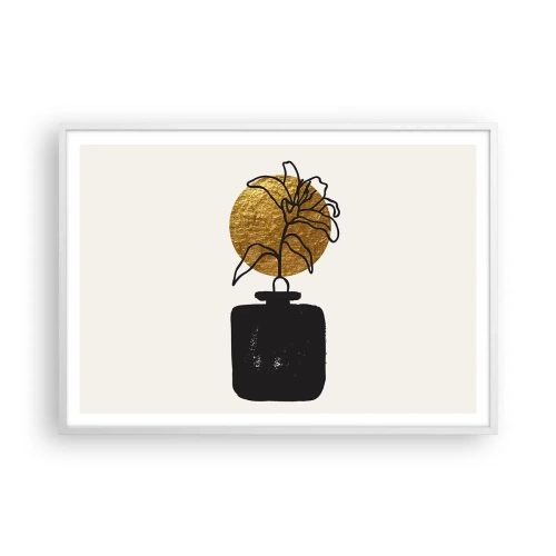 Poster în ramă albă - Cât cântărește aurul? - 100x70 cm