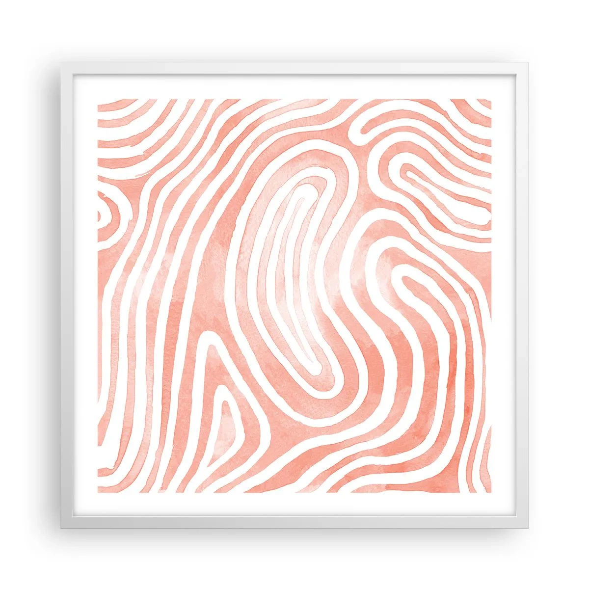 Poster în ramă albă - Într-un labirint de coral - 60x60 cm