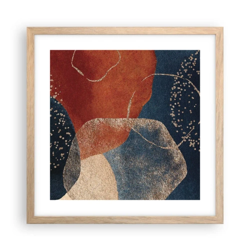 Poster în ramă de stejar deschis - Ușurința de a fi - 40x40 cm