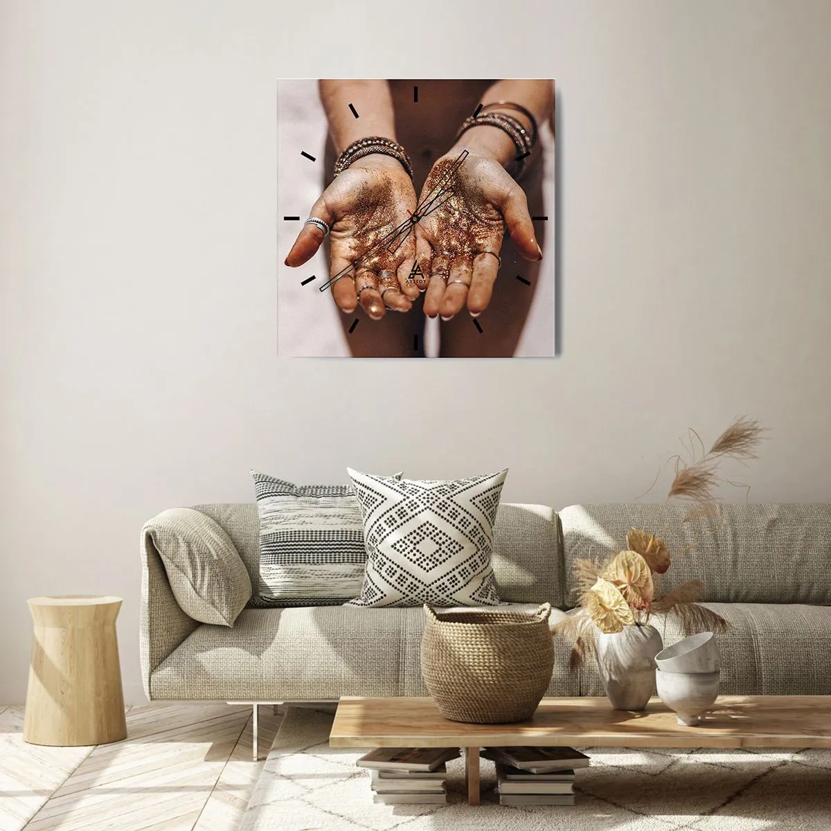 Ceas de perete - Ceas pe sticlă - Un cadou pentru tine - 30x30 cm