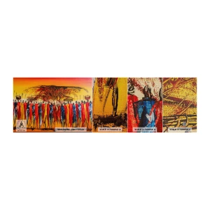 Mostră tapet Premium Canvas - Acolo, acolo, acolo, acolo se duc - Bucată, oameni, Africa - 100x30 cm