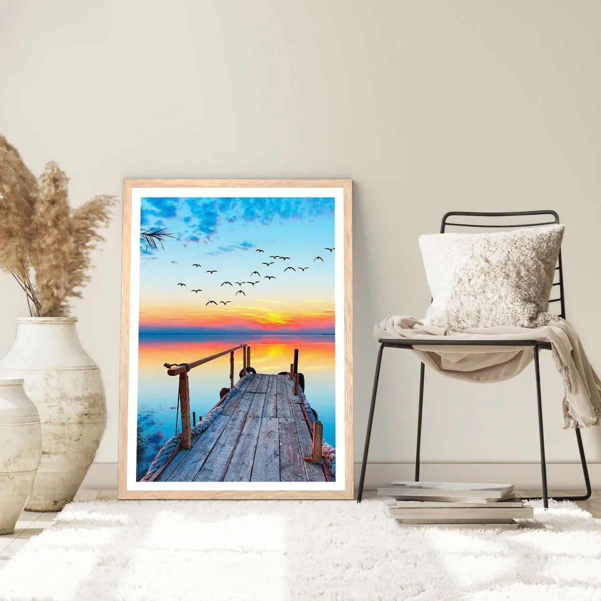 Poster în ramă de stejar deschis - E timpul să ne întoarcem... - 70x100 cm