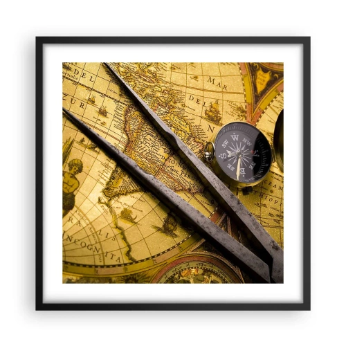 Poster în ramă neagră - Unde sunt aceste comori? - 50x50 cm